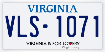 VA license plate VLS1071