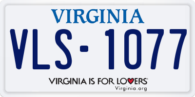 VA license plate VLS1077