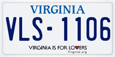 VA license plate VLS1106