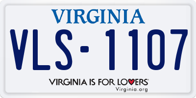 VA license plate VLS1107