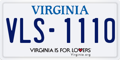 VA license plate VLS1110