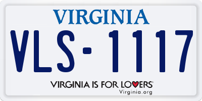 VA license plate VLS1117