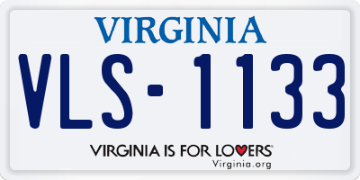 VA license plate VLS1133