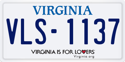 VA license plate VLS1137