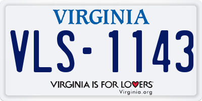 VA license plate VLS1143