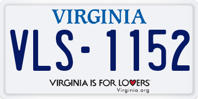 VA license plate VLS1152