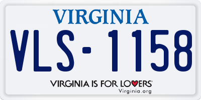 VA license plate VLS1158