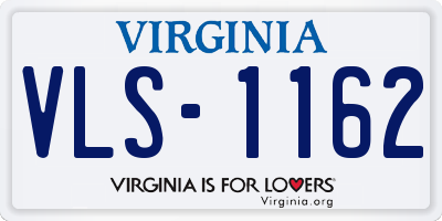 VA license plate VLS1162