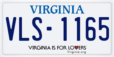 VA license plate VLS1165