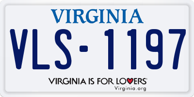 VA license plate VLS1197