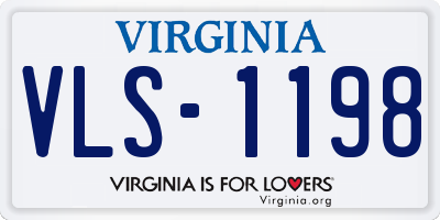 VA license plate VLS1198