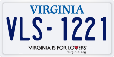 VA license plate VLS1221