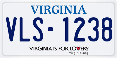 VA license plate VLS1238