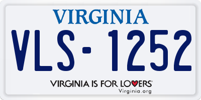 VA license plate VLS1252