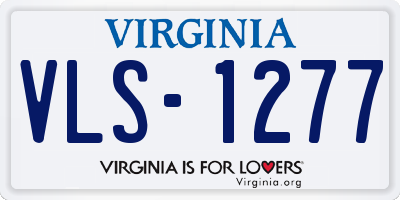 VA license plate VLS1277