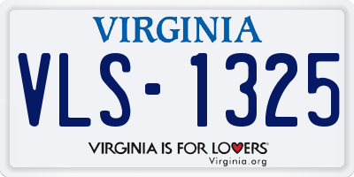 VA license plate VLS1325