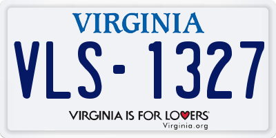 VA license plate VLS1327