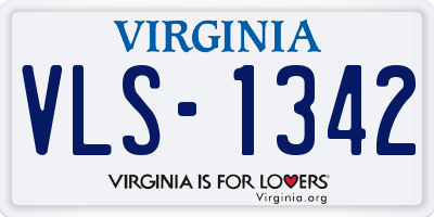 VA license plate VLS1342