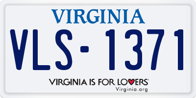 VA license plate VLS1371