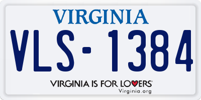 VA license plate VLS1384