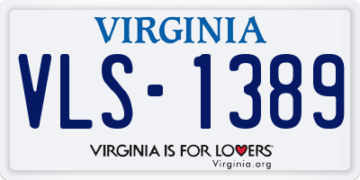 VA license plate VLS1389