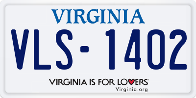 VA license plate VLS1402