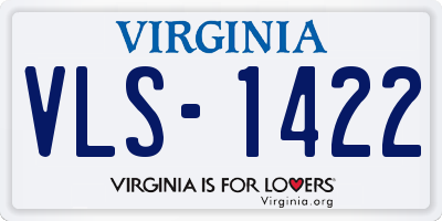 VA license plate VLS1422