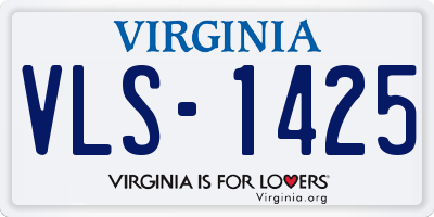 VA license plate VLS1425