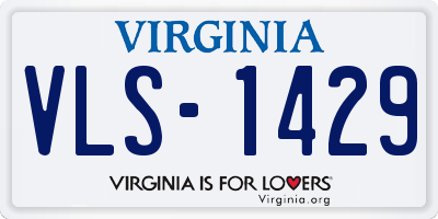 VA license plate VLS1429