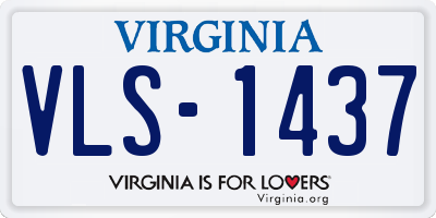 VA license plate VLS1437