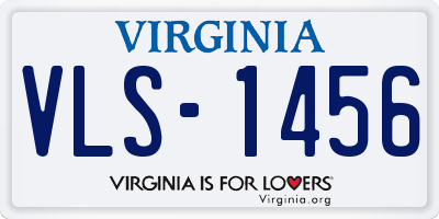 VA license plate VLS1456