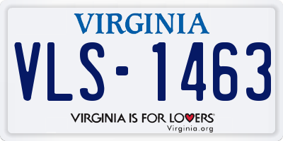 VA license plate VLS1463