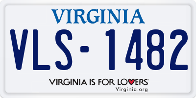 VA license plate VLS1482