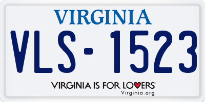 VA license plate VLS1523