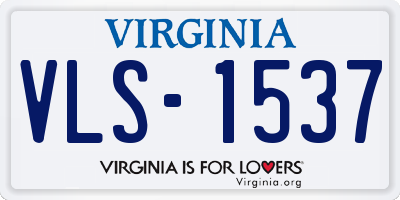 VA license plate VLS1537