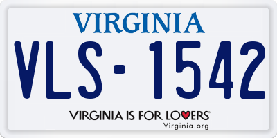 VA license plate VLS1542