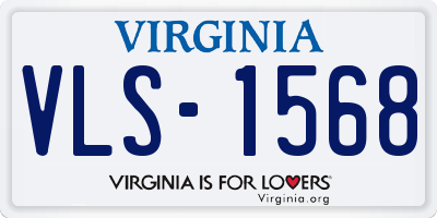 VA license plate VLS1568