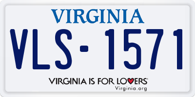 VA license plate VLS1571