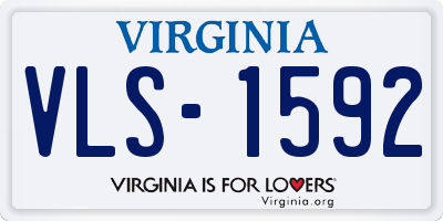 VA license plate VLS1592