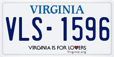 VA license plate VLS1596