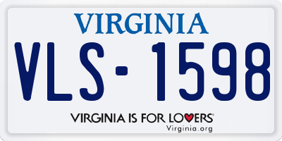 VA license plate VLS1598