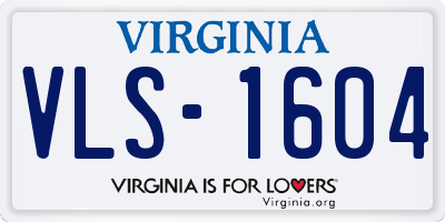 VA license plate VLS1604