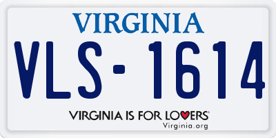 VA license plate VLS1614