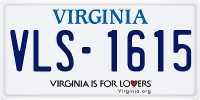 VA license plate VLS1615