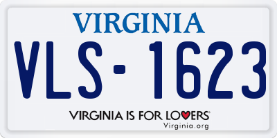 VA license plate VLS1623