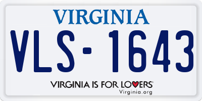 VA license plate VLS1643