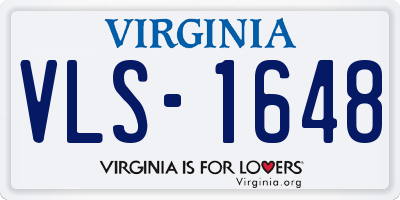 VA license plate VLS1648