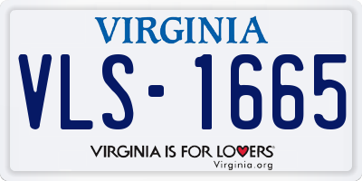 VA license plate VLS1665