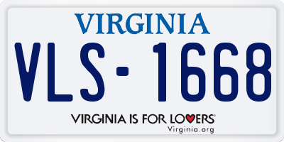 VA license plate VLS1668