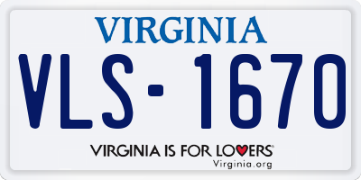 VA license plate VLS1670